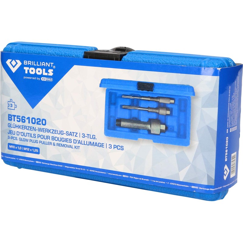 BRILLIANT TOOLS BT561020 Glow Plug Tool Set, 3 Pieces [Powered