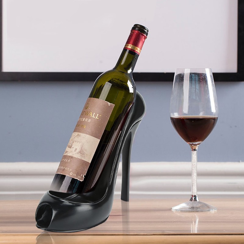 Distinctive High Heeled Shoe Shape Wine Rack Wine Bottle Holder