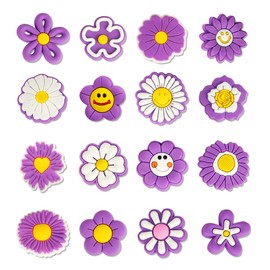 AUAUY Shoe Charms, Crocodile Pendant for Children, Flower Pendant for Crocs, Shoe Charms, Shoe Charm Accessories for Crocs Bracelet, Cute Shoes Decoration for Girls, Boys and Adults, Polyvinyl