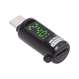 xiwai Smart LED-Display USB5.0 80 Gbit/s USB-C-Stecker auf Buchse, Verlängerungsadapter-Schalter mit 240 W, 8K, 5K, kompatibel mit USB4.0, Thunderbolt3/4/5