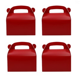 Oletx 30Pcs Dark Red Party Favor Gift Box, Gable Box,Cardboard Treat Box, Goodie Candy Box. Perfect for Birthday Babyshower or Any Fun Red Theme Party