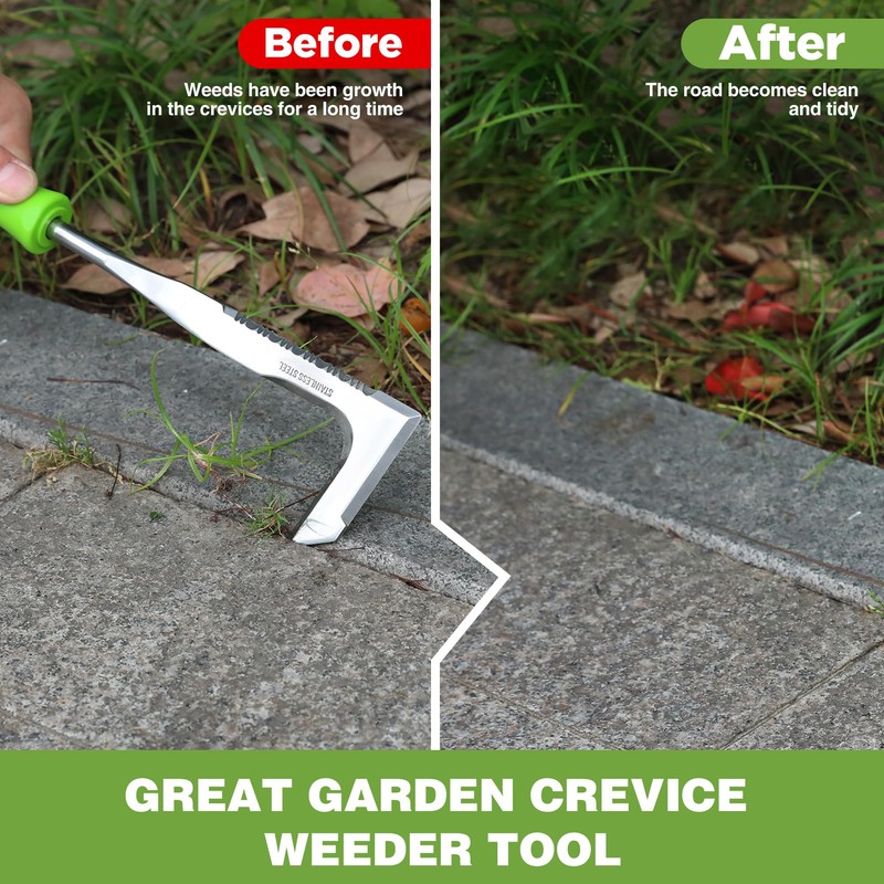 WORKPRO 30cm Weed Removal Tool with Plastic Handle, Serrated Edge