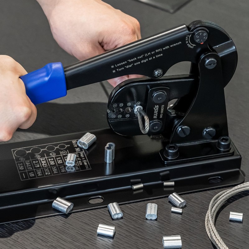 iCrimp Bench Mounted Wire Rope Swaging Tool for Aluminum Sleeves