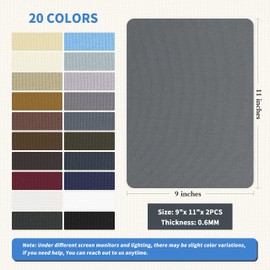 KING MOUNTAIN Canvas Repair Patch 9 x11 Inch 2 Pcs Self-Adhesive Waterproof Fabric Patch for Sofas, Tents, Furniture,Tote Bags, Car Seats (Charcoal Grey)