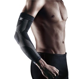 LP SUPPORT 251Z Compression Arm Sleeve for Athletes, Tendonitis, Arthritis, Workout, CrossFit, Weightlifting, Fitness, Basketball, Golf and Tennis (Black, Small)