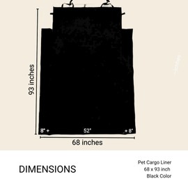 Formosa Covers Dog Cargo Liner for SUV - Heavy Duty Quilted and Padded Mat Covers Trunk Back Area - Hair Easily Shakes Off - Black - Universal Fit 68" W x 93" L