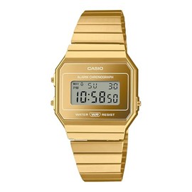 CASIO Unisex Adult's A700WEVG-9A Digital Watch, Gold, 37.4 x 35.5 x 6 mm