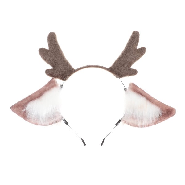 HEALLILY 1Pc Animal Ear Party Cosplay Hair Accessory Plush Deer Ear Headband Decor
