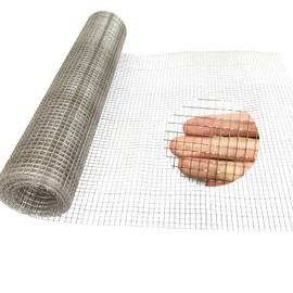 304 Sturdy Stainless Steel Mesh 15.8in X 10ft, 1/4 inch Mesh Wire Mesh Roll, 23 Gauge Hardware Cloth Never Rust, Hard&Heat Resisting, Easy to Cut, for Attic Vent, Crafting and More DIY Projects