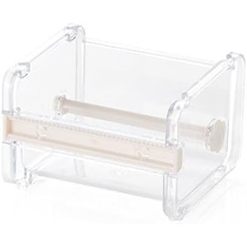 1Pc Clear Visible Washi Packaging Tape Dispenser,Office Tape Holder,Tape Holder Organizer Desktop, Storage Tape Cutting Multi Tape Dispenser,DIY Sticker Roll Tape Cutter Holder ，Washi Tape Dispenser