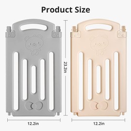 UANLAUO 2 Panels Foldable Baby Playpen Play Yard, Durable Panels for Secure Play Areas