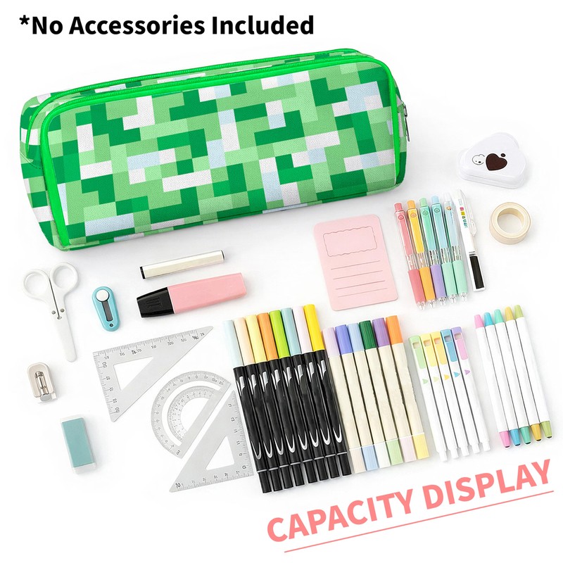 Large Capacity Pencil Case Pouch 3 Compartments Pen Bag for