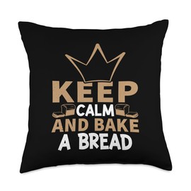 Keep Calm Bread Making Design For Bread Maker Throw Pillow