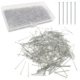 Sewing Pins Flat Head, 1000 Pcs Straight Pins Sewing with Flat Head 1 Inch Fine Satin Pin for Fabric Quilting Dressmaker Crafts