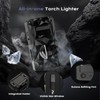 5-in-1 Windproof Lighter with Punch, Draw Enhancer, Holder, Triple Jet