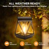 KOOPER 4 Pack Solar Lanterns Outdoor Waterproof, Upgraded Black Metal