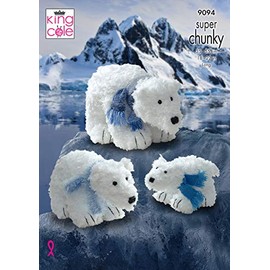 King Cole 9094 Knitting Pattern Polar Bears in Tufty