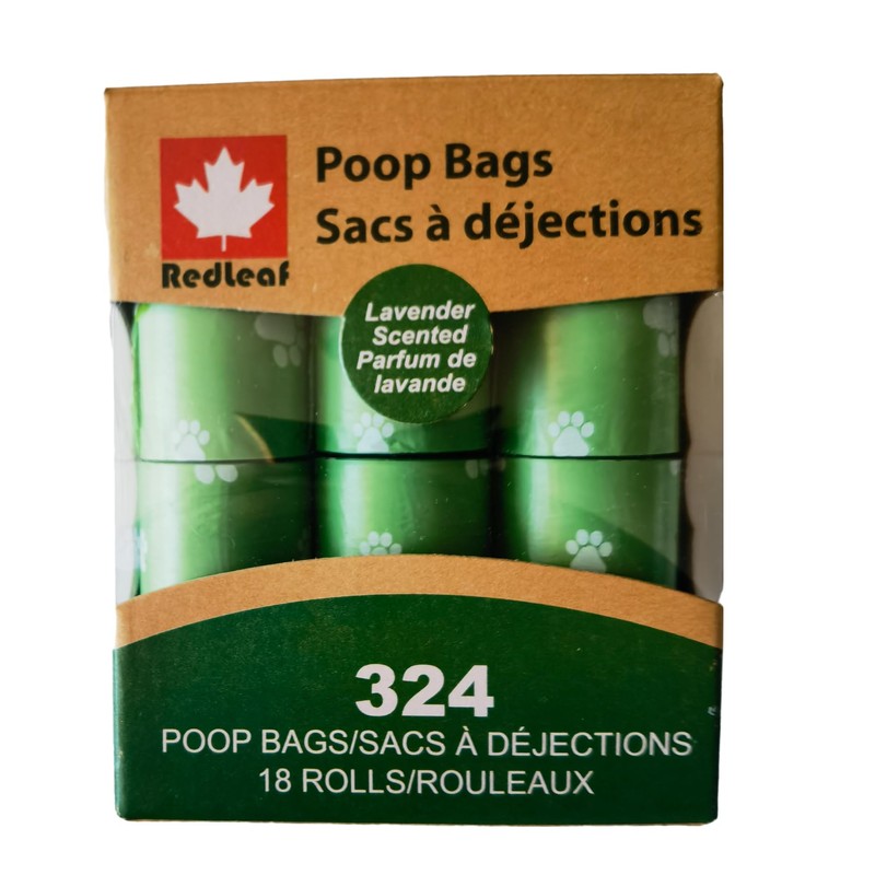 Redleaf Lavender Scented Poop Bags, 324 counts/18 Rolls Thick &