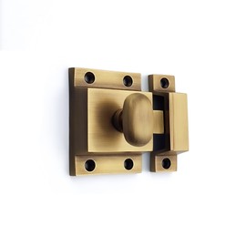 Infinity Decor Antique Brass Mushroom Knobs, Cup Shell Pulls and Cupboard Catch for Kitchen Cabinet Doors (Latch)