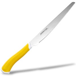 seki japan Bread Knife, 9-inch stainless steel serrated edge knife with plastic handle, can slice any kinds of bread