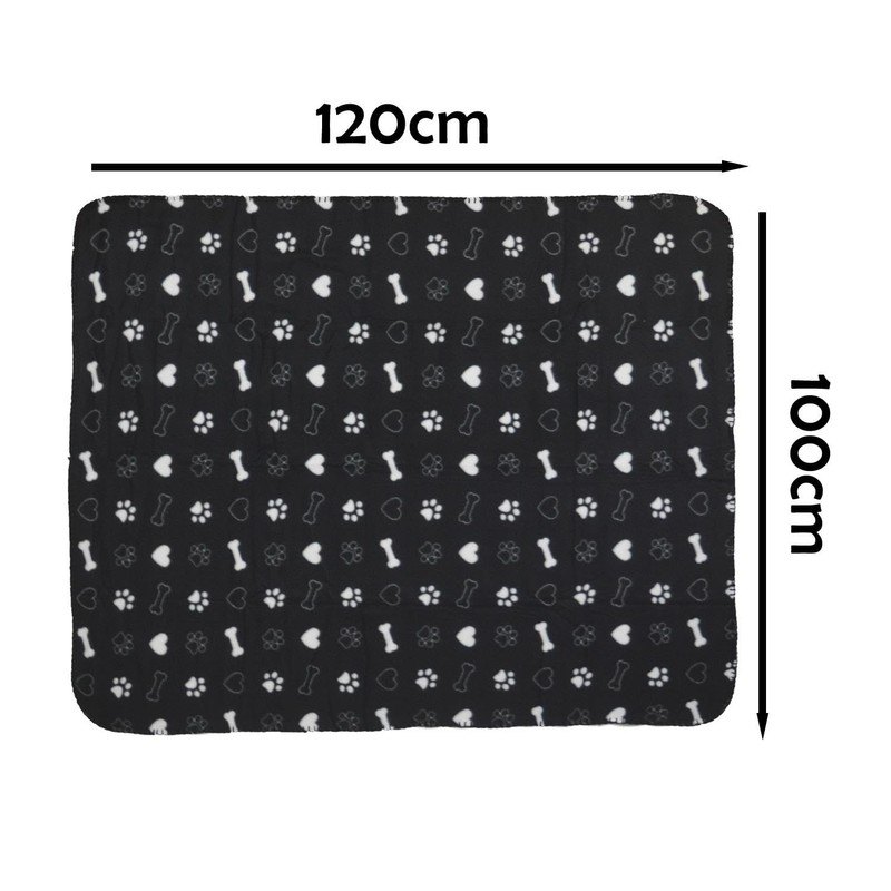 YöL Black Dog Sherpa Pet Blanket Comforting Puppy Dog Separation