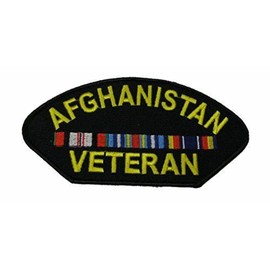 Embroidered Patch - Patches for Women Man -Afghanistan Veteran W/Campaign Ribbons Patch OEF Operation Enduring Freedom