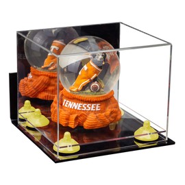 Better Display Cases Versatile Acrylic Display Case - Small Rectangle Box with Mirror, Wall Mount, Yellow Risers and Clear Base 8.75" x 7.75" x 7" (A006-YR)