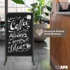 Ilyapa Metal Double Sided Swinging Chalkboard Sign - 22x37 inch