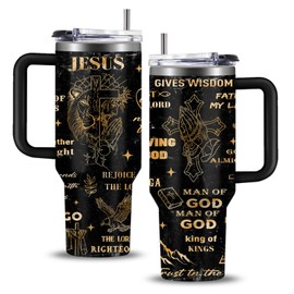 WWHSAI Christian Gifts for Men - Religious Spiritual Bible Verse Gifts for Men Faith - Christian Man Of God 40 oz Stainless Steel Tumbler Keeps Drinks Cold & Hot, Double Wall Vacuum Insulated Cup