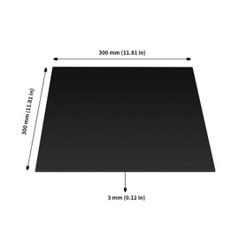 JAPCHET 4 PCS 12 x 12 Inch Black Acrylic Sheet, 1/8 Inch Thick Black Plexiglass Sheets, Black Acrylic Panel Board with Protective Paper for DIY Crafts, Picture Frames, Signs, Display Projects