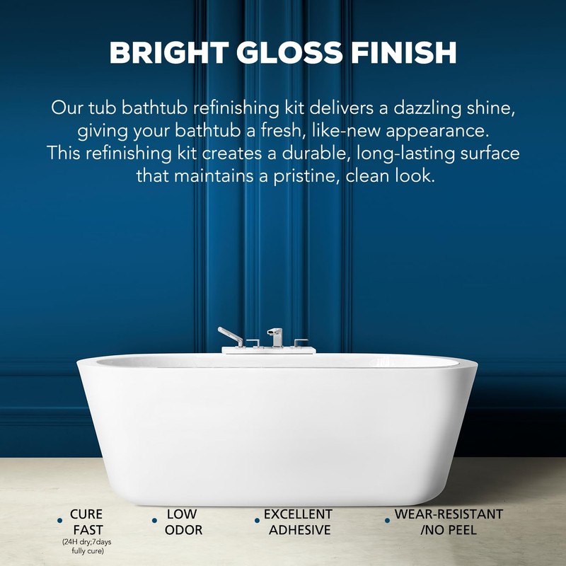 Tub and Tile Paint, 7 oz High-Gloss White Touch Up