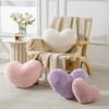 3pcs Heart Pillow Heart Shaped Throw Pillows Super Soft Faux