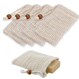 4 Stück Seifensäckchen,Seifensäckchen Für Feste Seife,Seifenbeutel,Seifenbeutel Für Feste Seife,Seifensäckchen Sisal,Seifenbeutel Für Haarseife, Seifenbeutel Set Seife Mesh Tasche Für Festes Duschgel