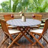 Yeqqzq Round Fitted Vinyl Tablecloth with Elastic Edged, Flannel Backing,