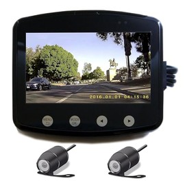 Sykik Rider RW1 Fully Water Resistance Camera System for Motorcycles. Watch Your Back When You Ride on The Large 4.5 inch Waterproof Display