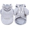 PETCARE Small Dog Sweater Hoodies Pet Grey Hooded 2XL(Fit 15-22
