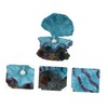 ORFOFE Aquarium Bubbler Oxygenated Shell Ornament Resin Fish Tank Decorations