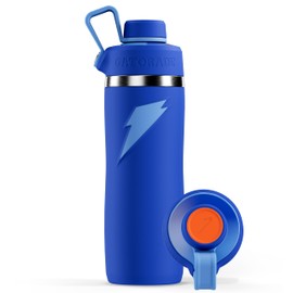 Gatorade Overtime 22 oz Stainless Steel Bottle, Twist Cap, Blue, 24+ Hour Insulation