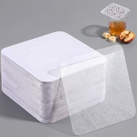 100 Pack Fruit Fly Trap Covers for Cup, Double-Sided Adhesive Cards for Fruit Flies & Gnats, Easy DIY Vinegar Trap for Kitchen Sink, Countertop & Dessert Bowl, Safe, Mess-Free, Indoor Use