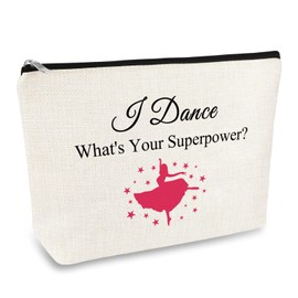 Dance Teacher Gifts Dancer Gift Dance Lover Gift Makeup Bag for Women Girls Cosmetic Bag Dance Student Graduation Gift Dance Teacher Appreciation Gift Dance Teams Mom Gift Christmas Birthday Gift
