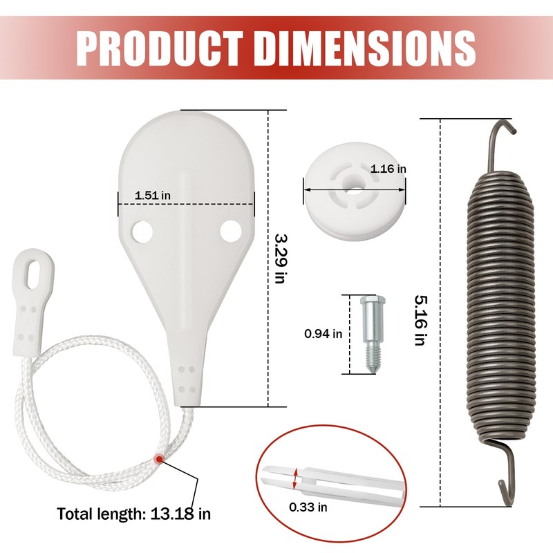 WD49X30778 Door Cable and Spring Kit for GE, Hotpoint, Haier