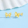 Estrellique 925 Sterling Silver Stud Earrings, Silver Small Bow Earrings,