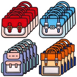 ViEinkaufen 20 Pcs Class Gifts Bags With Handles, Plastic Gift Bags Kids Party Bags Gift Goodies Bags for Birthday Party Baby Shower Christmas (4 Colors)