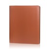 Carpeta de piel para portafolios de negocios, organizador de documentos,