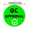 1 inch QC Approval Labels Green Inventory Quality Control Stickers