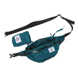 4Monster Travel Fanny Pack with 3-Zipper Pockets, Water Resistant, Ultralight, Portable, Foldable Waist Pack for Hiking, Camping, Cycling Blue