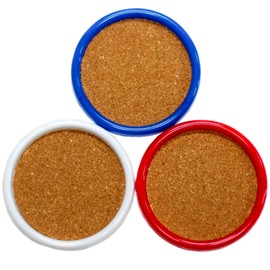 Chef Craft Basic Coasters, 4 inch 4 piece set, Red/White/Red