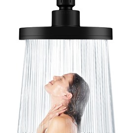 HAWOO Regaderas para Baño, 6 in 1 Multifuncional Cabeza de Ducha, Regadera de Lluvia de Alta Presión ABS Galvanoplastia, Rotacion de 360 Ángulo Ajusta