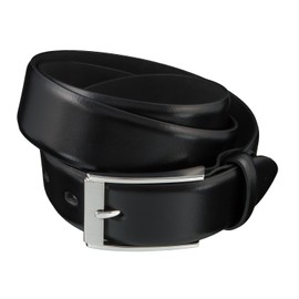 LLOYD Belt mens belt leather belt black 122, Länge:85 cm, Farbe:schwarz