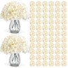 Auihiay 104 PCS Silk Hydrangea Artificial Flowers, Artificial Hydrangea Flowers